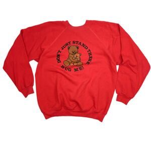 Vintage Little Bears Hug Me Crewneck Sweatshirt Made in USA - Women's Size L